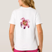 Iridescent Holographic Pink Asiatic Lily T-Shirt (Rückseite)