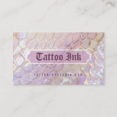 Iridescent Holographic Snake Scale Gothic Tattoo Visitenkarte (Vorderseite)