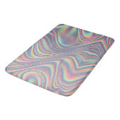 Iridescent Holographic Swirl Texture Badematte (Schrägansicht)