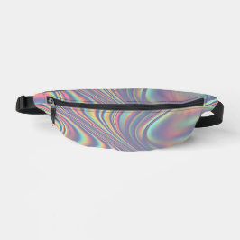 Iridescent Holographic Swirl Texture Bauchtasche