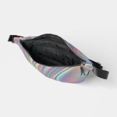 Iridescent Holographic Swirl Texture Bauchtasche (Offen)