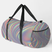 Iridescent Holographic Swirl Texture Duffle Bag (Rechte Ecke)