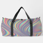 Iridescent Holographic Swirl Texture Duffle Bag (Rückseite)