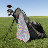 Iridescent Holographic Swirl Texture Golfhandtuch (Gras)
