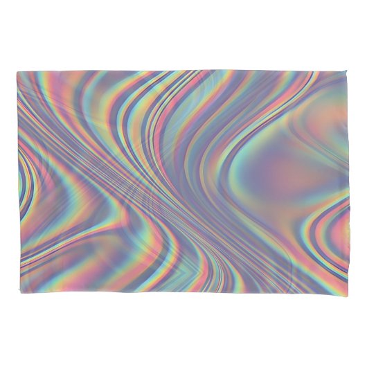 Iridescent Holographic Swirl Texture Kissenbezug (Vorderseite)