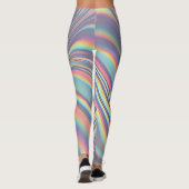 Iridescent Holographic Swirl Texture Leggings (Rückseite)