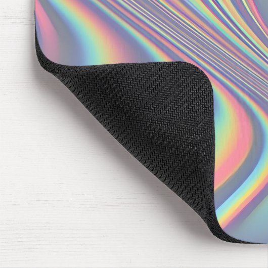 Iridescent Holographic Swirl Texture Mousepad (Ecke)