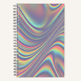 Iridescent Holographic Swirl Texture Notizblock