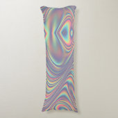 Iridescent Holographic Swirl Texture Seitenschläferkissen (Vorderseite Vertikal)