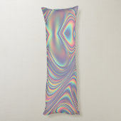 Iridescent Holographic Swirl Texture Seitenschläferkissen (Rückseite (Vertikal))