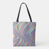 Iridescent Holographic Swirl Texture Tasche (Rückseite)