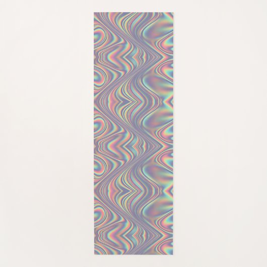 Iridescent Holographic Swirl Texture Yogamatte (Vorderseite)
