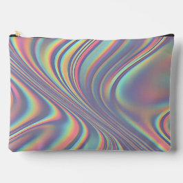 Iridescent Holographic Swirl Texture Zubehörtasche