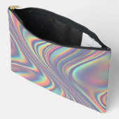 Iridescent Holographic Swirl Texture Zubehörtasche (Offen)