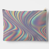 Iridescent Holographic Swirl Texture Zubehörtasche (Rückseite)