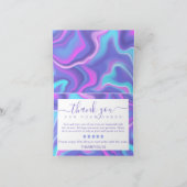 Iridescent Holographic Vielen Dank für Ihre Bestel Dankeskarte (Innenseite)
