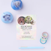 Iridescent Holographic Walker Pet Sitting Custom Flyer (Einzeln)