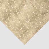 Iridescent Honeycomb Gold Gradient Apiary Pattern Seidenpapier (Ausschnitt)