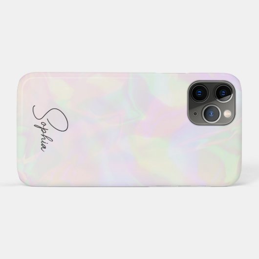 Iridescent Imitats Holographic Luxury Feminine Case-Mate iPhone Hülle (Rückseite (Horizontal))