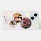 Iridescent Imitats Holographic Luxury Foto Case-Mate iPhone Hülle (Rückseite (Horizontal))