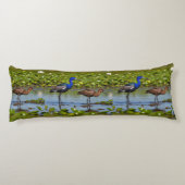 Iridescent Jacana & Rusty Companion – Elegant Body Seitenschläferkissen (Rückseite)