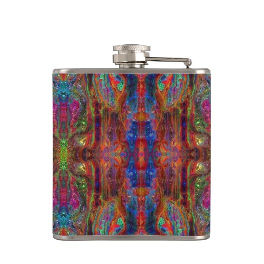 Iridescent Lava Wave Flask Flachmann (Rückseite)