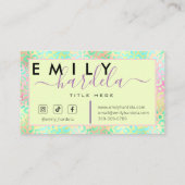 Iridescent Leopard Beruflich Visitenkarte (Rückseite)