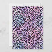 Iridescent Leopard Pink und Black 30. Geburtstag Einladung (Rückseite)