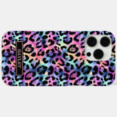 Iridescent Leopard Print Monogrammed Case-Mate iPhone Hülle (Rückseite (Horizontal))