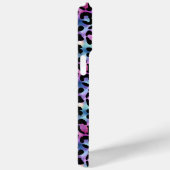 Iridescent Leopard Print Monogrammed Case-Mate iPhone Hülle (Rückseite / Rechts)