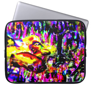 Iridescent leuchten mehrfarbig Bio einzigartig Laptopschutzhülle