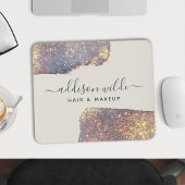 Iridescent Lila Gold Glam Glitzer Mousepad