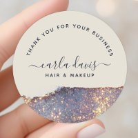 Iridescent Lila Gold Glam Glitzer Vielen Dank