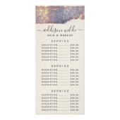 Iridescent Lila Gold Glam Glitzer Werbekarte (Vorne)