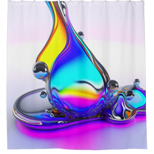 Iridescent Liquid Duschvorhang (Vorderseite)