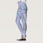 Iridescent Marble Abstrakt Blue Lila Green Gray Leggings (Links)