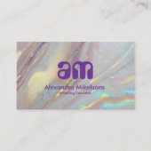 Iridescent Marble Luxury Branding Visitenkarte (Vorderseite)