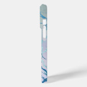 Iridescent Marble | Trendy Imitats Holo Blue Pink Case-Mate iPhone Hülle (Rückseite / Links)