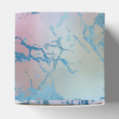 Iridescent Marble | Trendy Imitats Holo Blue Pink Geschenkschachtel (Oben)
