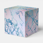 Iridescent Marble | Trendy Imitats Holo Blue Pink Geschenkschachtel (Rückseite)