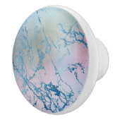 Iridescent Marble | Trendy Imitats Holo Blue Pink Keramikknauf (Rechts)