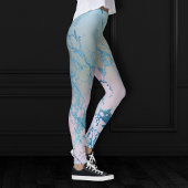 Iridescent Marble | Trendy Imitats Holo Blue Pink Leggings