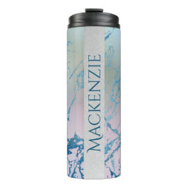 Iridescent Marble | Trendy Imitats Holo Blue Pink Thermosbecher