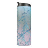 Iridescent Marble | Trendy Imitats Holo Blue Pink Thermosbecher (Nach rechts gedreht)