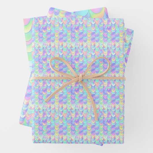 Iridescent Mermaid Scale Geschenkpapier Set (Beispiel)