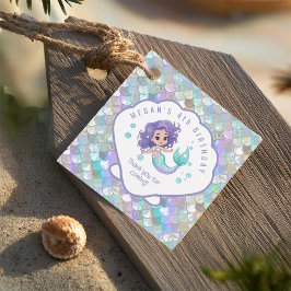 Iridescent Mermaid Scales Clam Muschel V1 ID1144 Geschenkanhänger