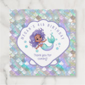 Iridescent Mermaid Scales Clam Muschel V2 ID1144 Geschenkanhänger (Vorderseite)