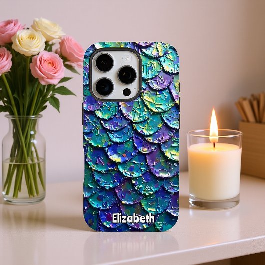 Iridescent Mermaid Scales Fantasy Background Case-Mate iPhone Hülle