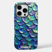 Iridescent Mermaid Scales Fantasy Background Case-Mate iPhone Hülle (Rückseite)