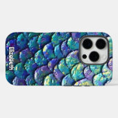 Iridescent Mermaid Scales Fantasy Background Case-Mate iPhone Hülle (Rückseite (Horizontal))